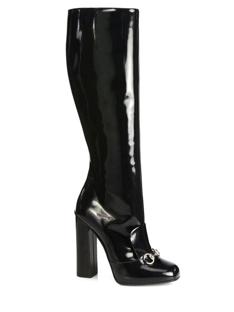 black gucci knee high boots|Gucci thigh high boots sale.